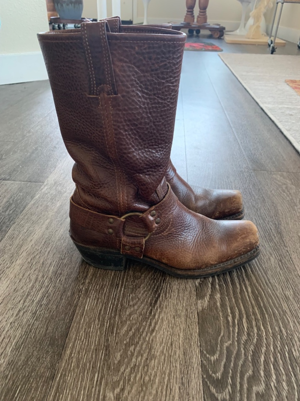 FRYE brown leather boots, VINTAGE, women’s sz 9 - Picture 9 of 11